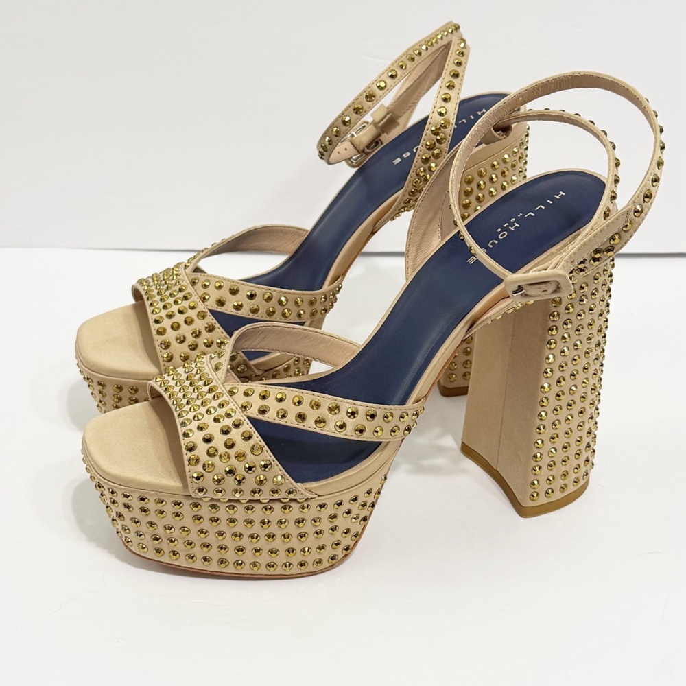 Hill House Gold Home for the Party Studded Platform Heels size 40